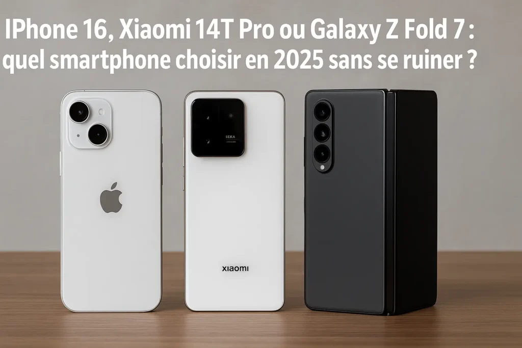 iPhone 16, Xiaomi 14T Pro ou Galaxy Z Fold 7 : quel smartphone choisir en 2025 sans se ruiner ?