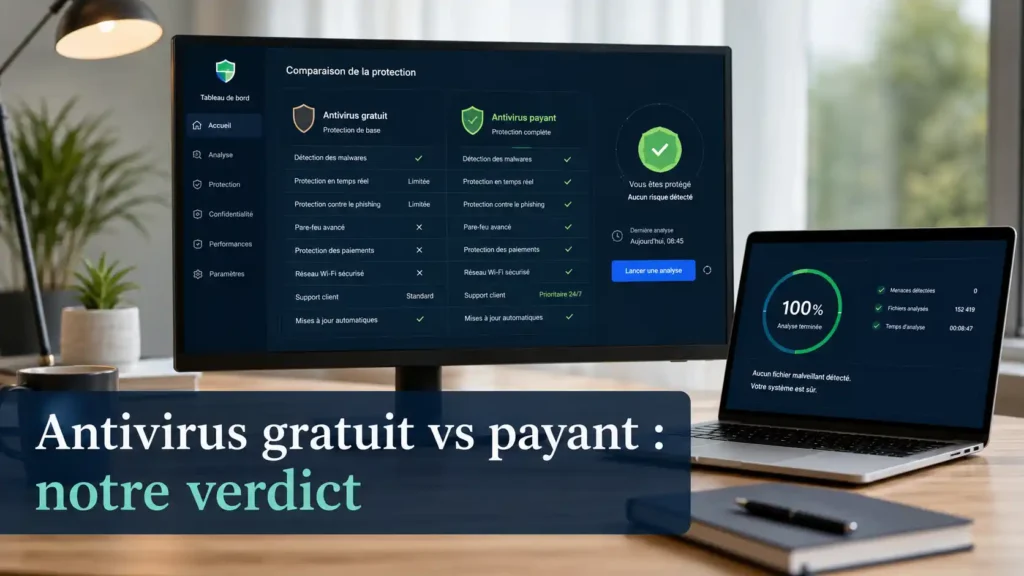 Antivirus gratuit vs payant : notre verdict 2026