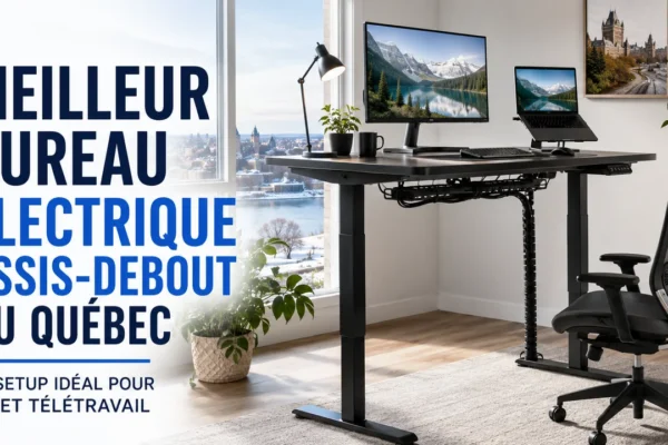 Meilleur bureau électrique assis-debout au Québec : le setup idéal pour PC et télétravail