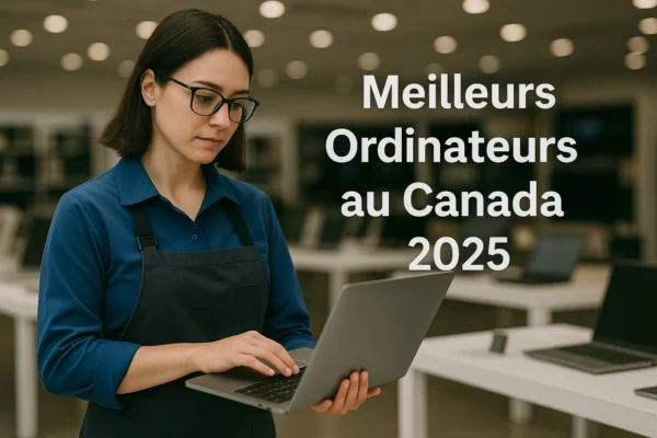 Femme utilisant un ordinateur portable dans un espace de travail.