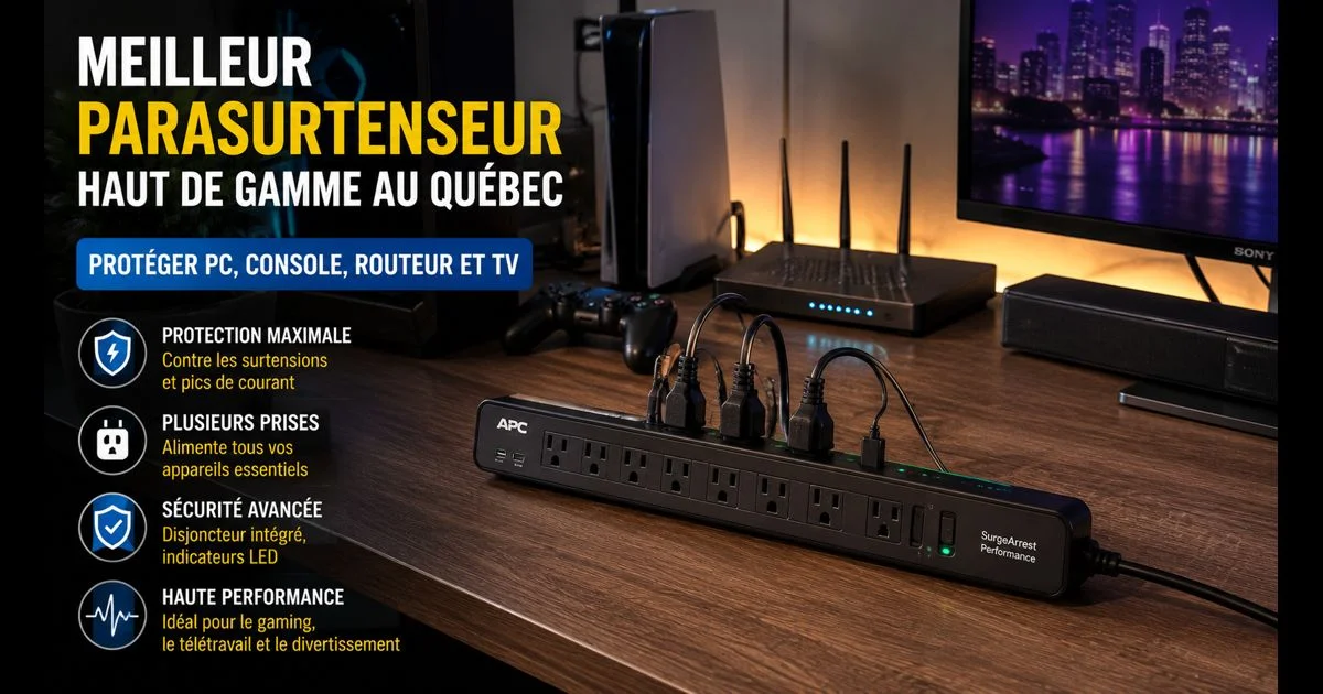 Meilleur parasurtenseur haut de gamme au Québec : protéger PC, console, routeur et TV