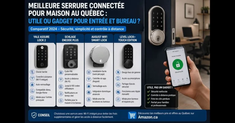 Meilleure serrure connectée pour maison au Québec : utile ou gadget pour entrée et bureau ?