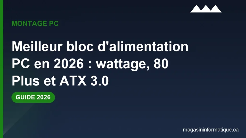 Meilleure alimentation pc 2026 Quebec : Corsair RM850e, RM1000x et be quiet! Pure Power compares
